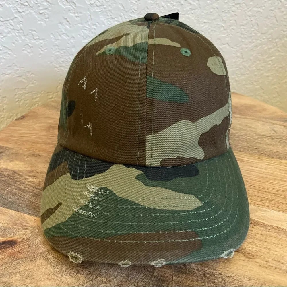 Newhattan Camouflage Distressed Cap